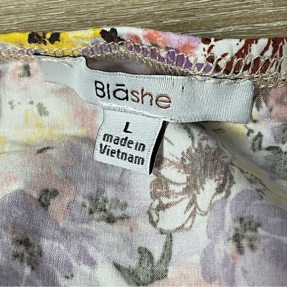 Blashe Floral Puff Sleeve Mini Dress Size Large - Picture 5 of 9